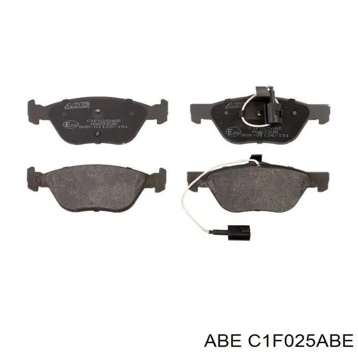 C1F025ABE ABE колодки тормозные передние дисковые