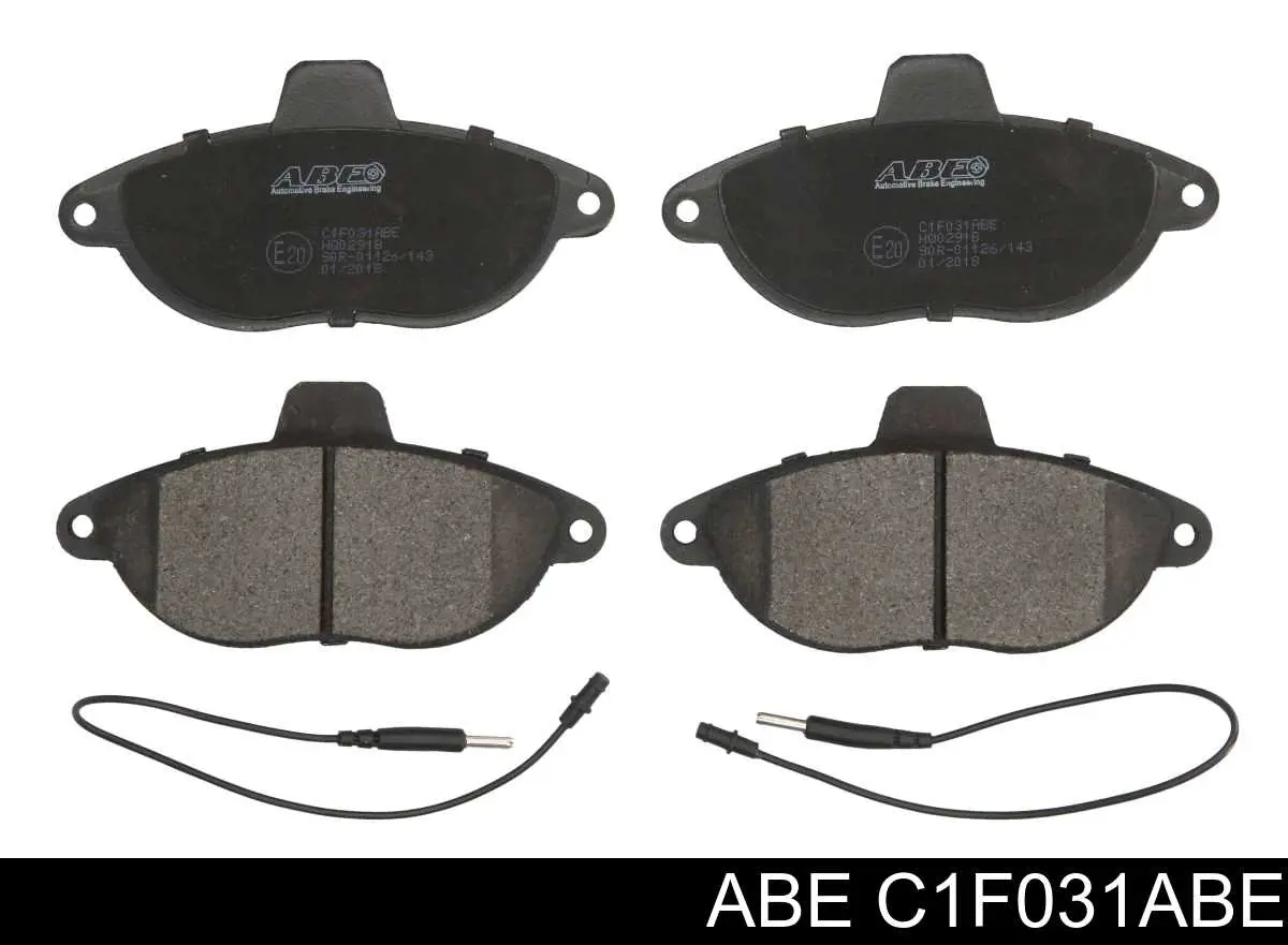 C1F031ABE ABE Колодки передние