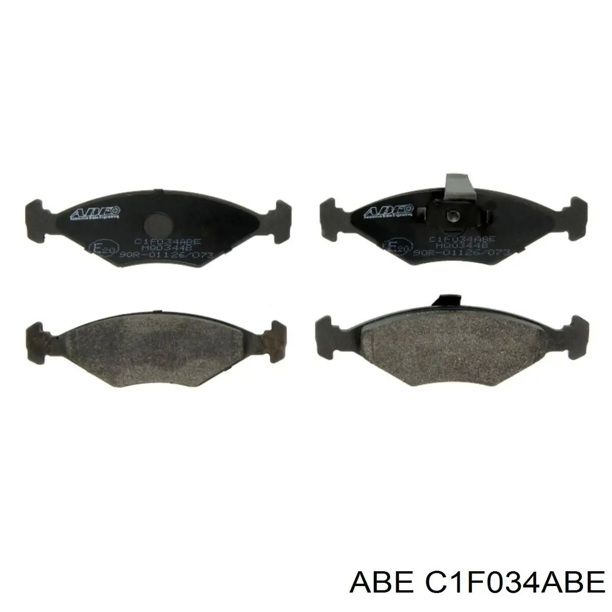 C1F034ABE ABE колодки тормозные передние дисковые