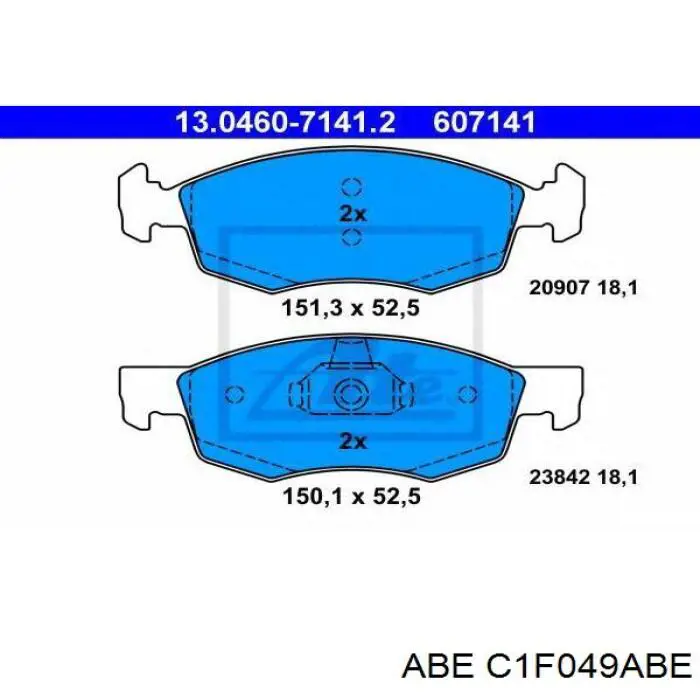 Колодки ABE C1F049ABE цена, от 17.46 USD