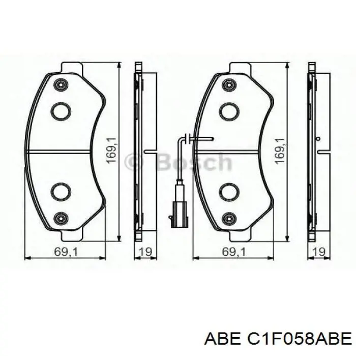 Купить C1F058ABE ABE Колодки тормозные