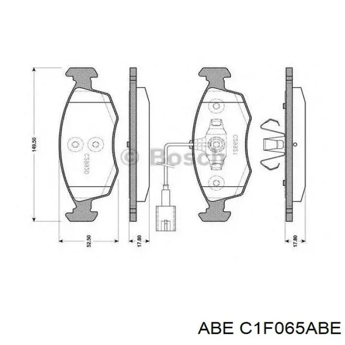 Колодки ABE C1F065ABE цена, от 19.51 USD