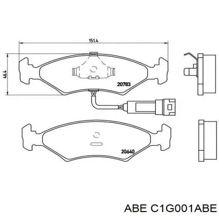 Тормозные колодки ABE C1G001ABE