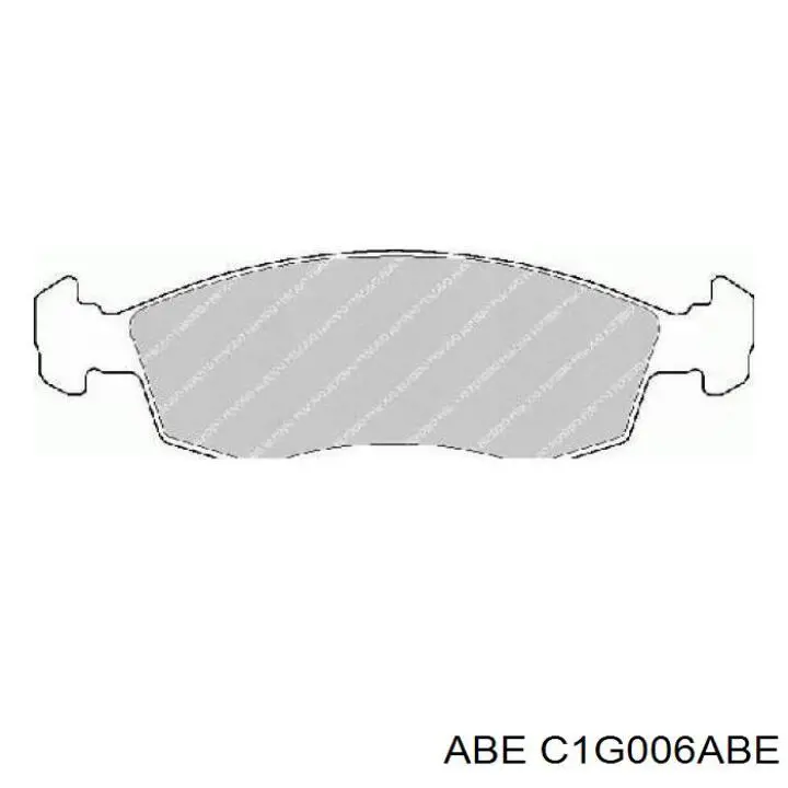 C1G006ABE ABE колодки тормозные передние дисковые