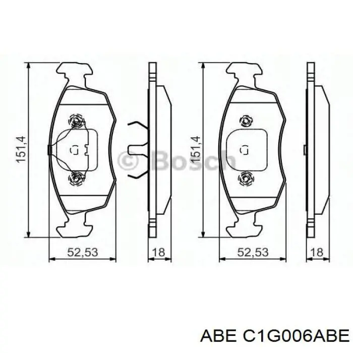 Купить C1G006ABE ABE Колодки тормозные