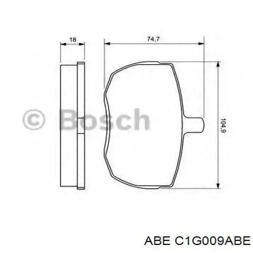 Колодки гальмівні передні, дискові C1G009ABE ABE