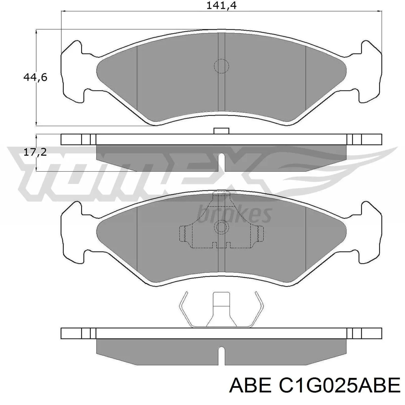 Купить C1G025ABE ABE Колодки тормозные