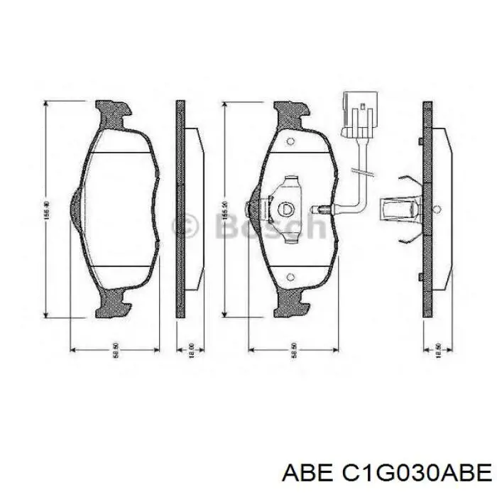 Тормозные колодки ABE C1G030ABE