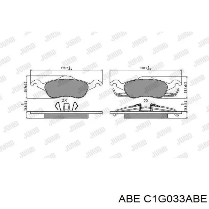Колодки ABE C1G033ABE цена, от 16.50 USD