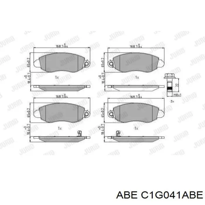 C1G041ABE ABE передние тормозные колодки