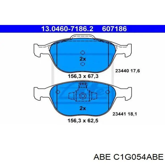 Купить C1G054ABE ABE Колодки тормозные