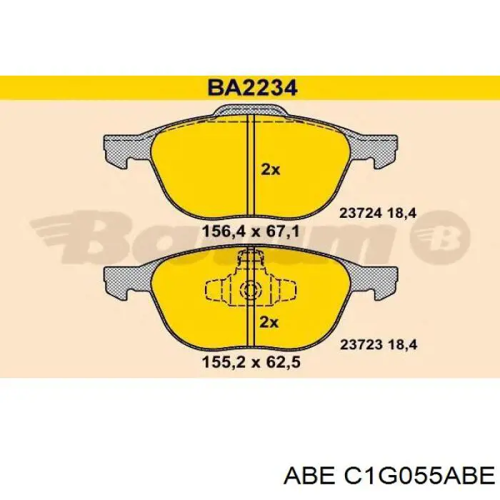 Тормозные колодки ABE C1G055ABE