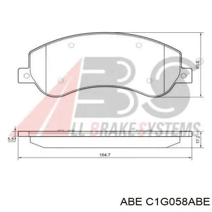 Тормозные колодки ABE C1G058ABE