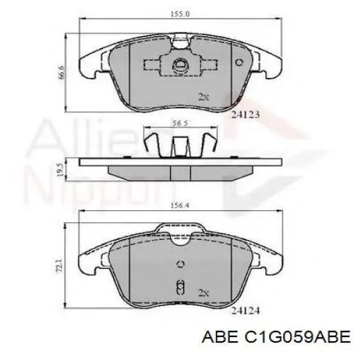 Тормозные колодки ABE C1G059ABE