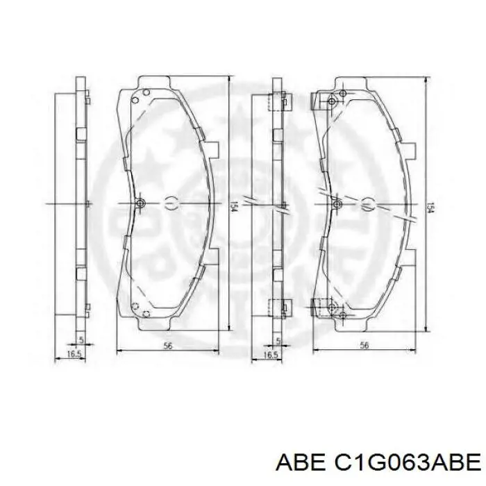 Передние тормозные колодки 3858244 Ford