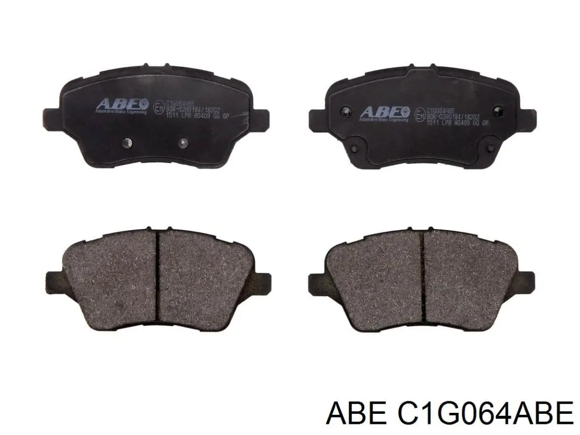 C1G064ABE ABE колодки тормозные передние дисковые