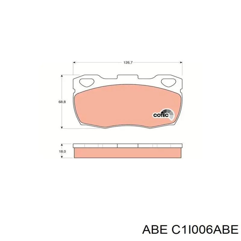 Передние тормозные колодки C1I006ABE ABE