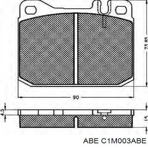Передние тормозные колодки C1M003ABE ABE