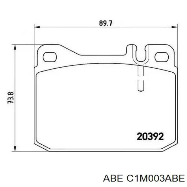 Купить C1M003ABE ABE Колодки тормозные