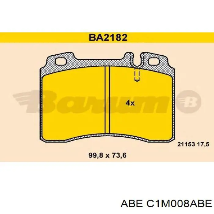 Купить C1M008ABE ABE Колодки тормозные