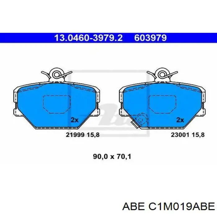 Колодки ABE C1M019ABE цена, от 10.72 USD