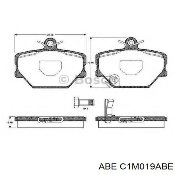 Купить C1M019ABE ABE Колодки тормозные