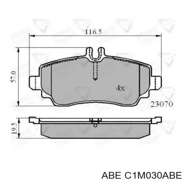 Колодки ABE C1M030ABE цена, от 22.09 USD