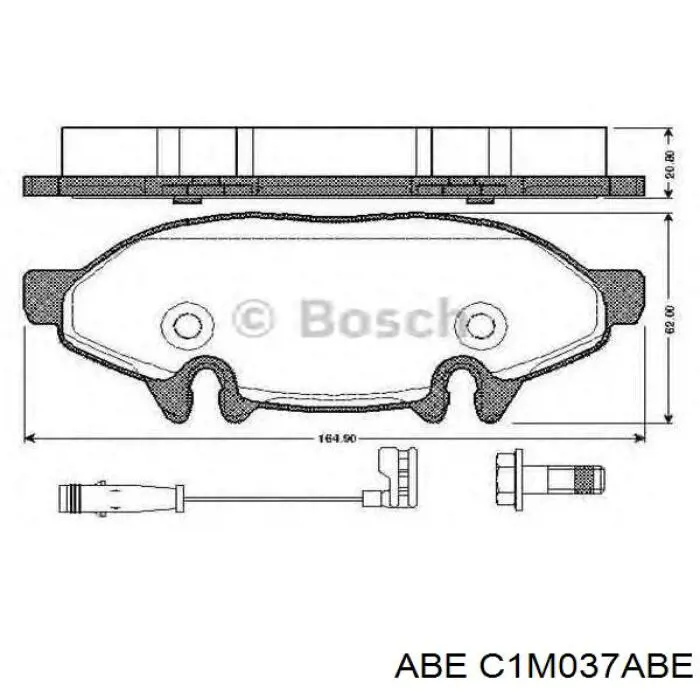 Колодки ABE C1M037ABE цена, от 26.00 USD