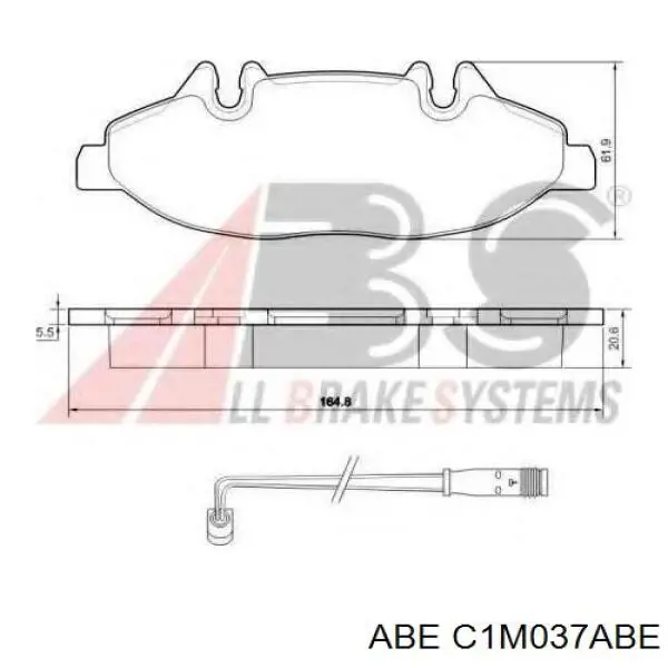 Купить C1M037ABE ABE Колодки тормозные