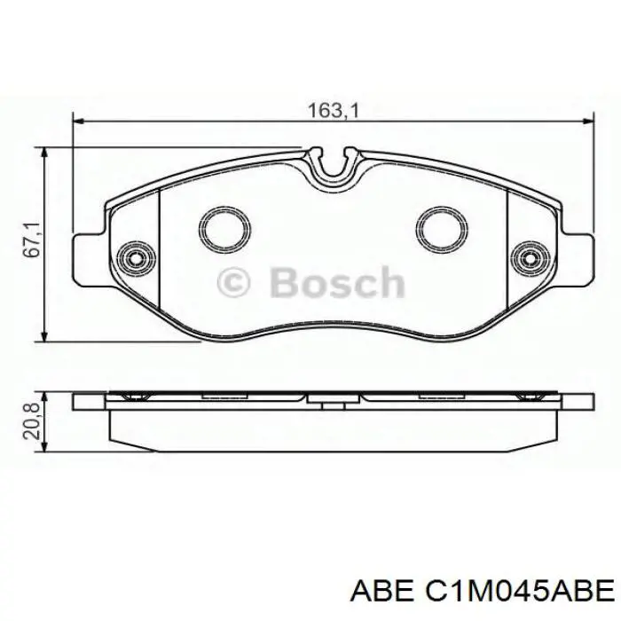 Колодки ABE C1M045ABE цена, от 29.98 USD