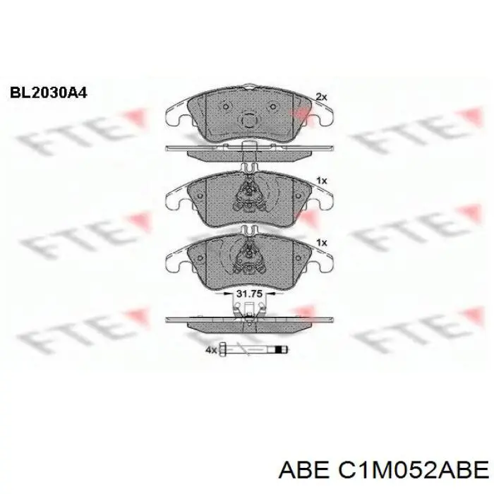 Тормозные колодки ABE C1M052ABE
