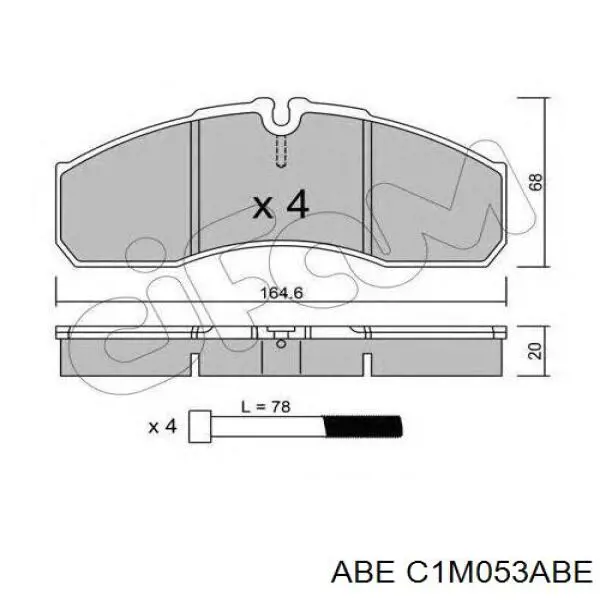 Колодки ABE C1M053ABE цена, от 35.34 USD