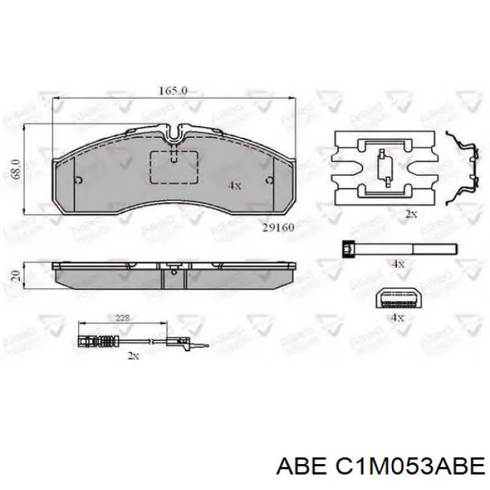 Купить C1M053ABE ABE Колодки тормозные