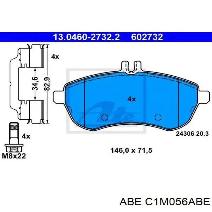 Тормозные колодки ABE C1M056ABE