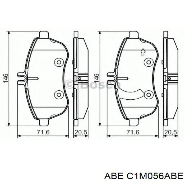 C1M056ABE ABE Колодки передние