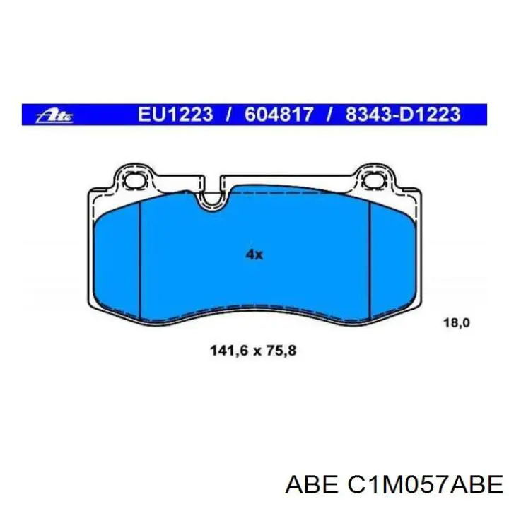 Купить C1M057ABE ABE Колодки тормозные