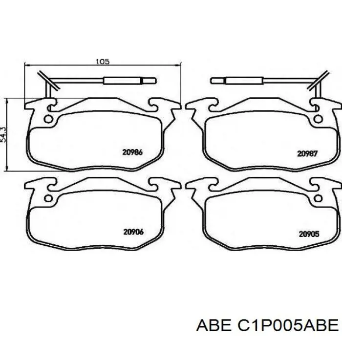 Передние тормозные колодки C1P005ABE ABE