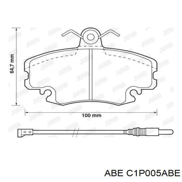 Тормозные колодки ABE C1P005ABE