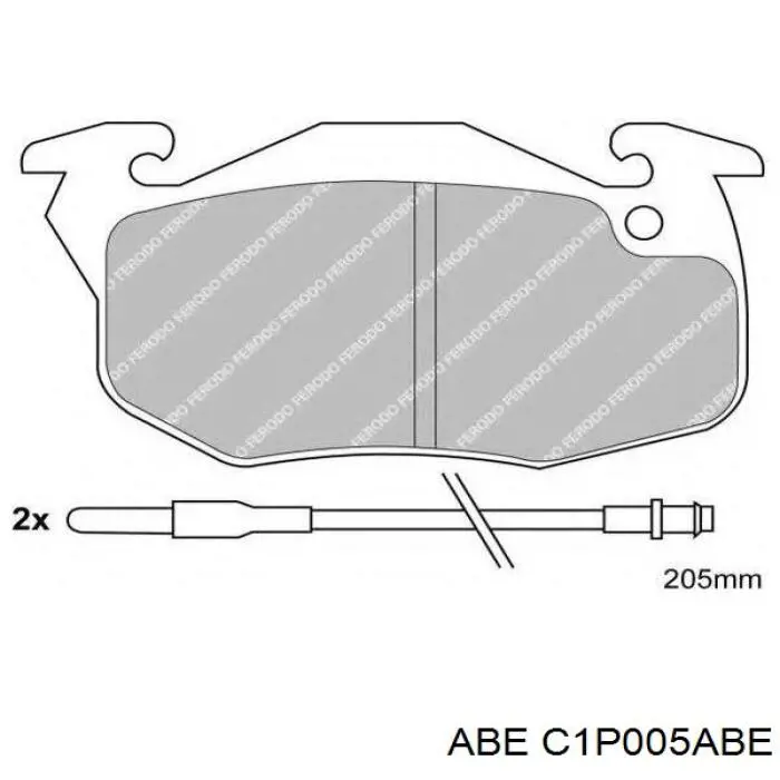 Колодки ABE C1P005ABE цена, от 11.45 USD