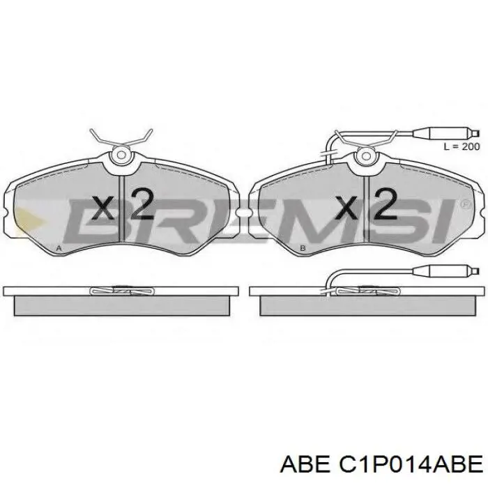 Тормозные колодки ABE C1P014ABE
