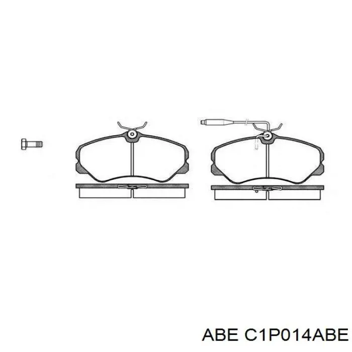 C1P014ABE ABE Колодки передние