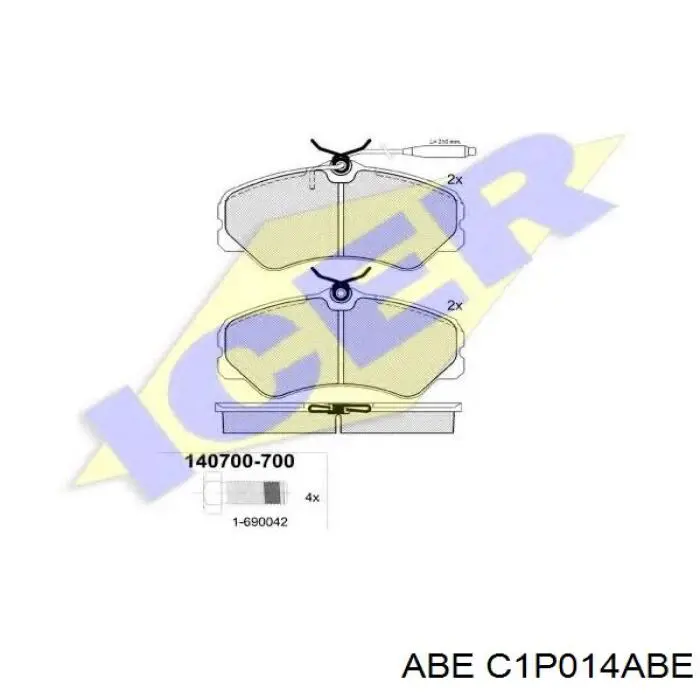 Колодки ABE C1P014ABE цена, от 23.68 USD