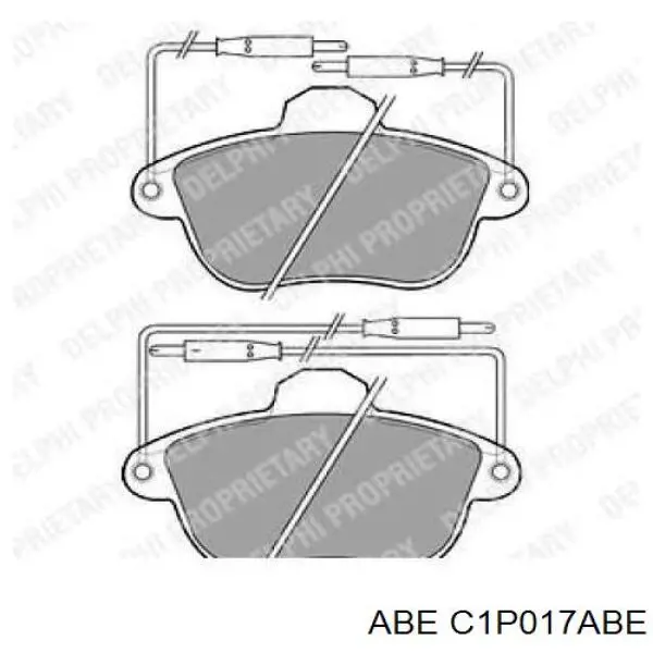 C1P017ABE ABE колодки тормозные передние дисковые