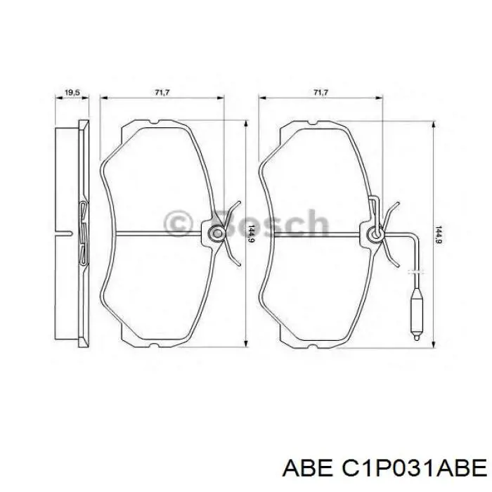 Купить C1P031ABE ABE Колодки тормозные