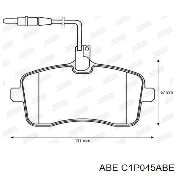 Колодки ABE C1P045ABE цена, от 20.60 USD