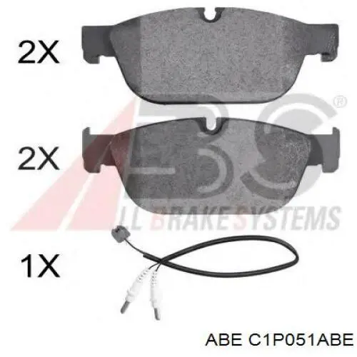 Купить C1P051ABE ABE Колодки тормозные