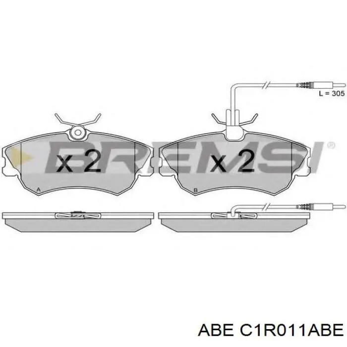 Купить C1R011ABE ABE Колодки тормозные