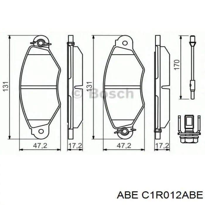 Купить C1R012ABE ABE Колодки тормозные