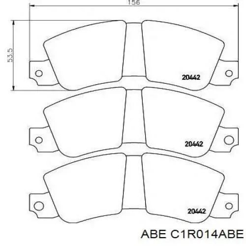 Передние тормозные колодки C1R014ABE ABE