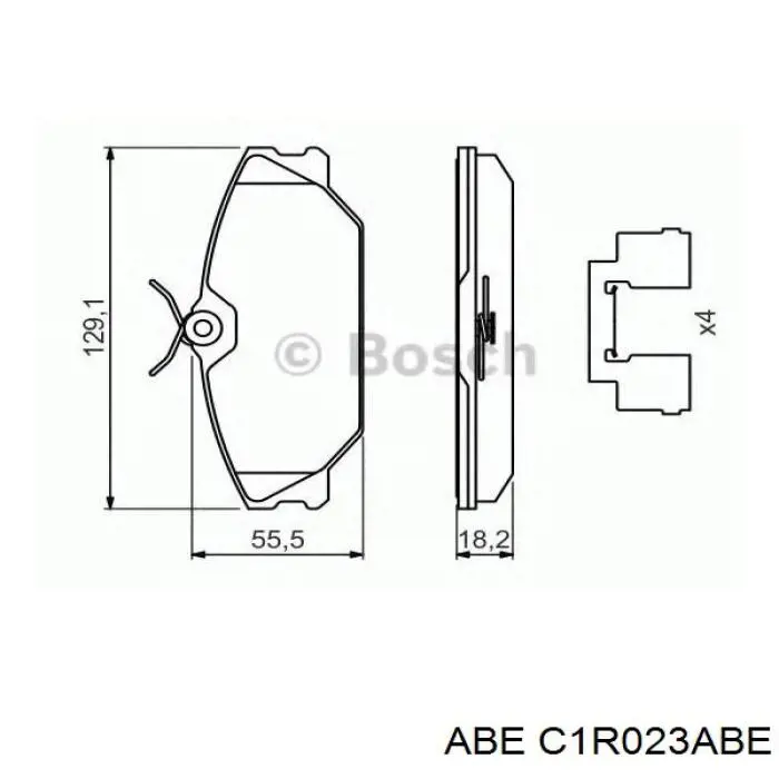 Передние тормозные колодки C1R023ABE ABE